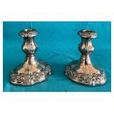 Pair of Poole Silver Co. candleholders