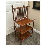 Antique wood etagere