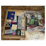 Matchbook collection in wooden box