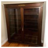 Antique china cabinet, 55" x 15" x 63" T.