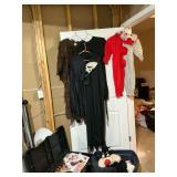 Halloween costumes, decorations, rug, etc.