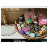 Cookie cutters, baking cups, sprinkles, Pyrex pie plate, etc.