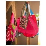 Shopping, tote and cooler bags, various sizes.