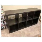 Black cubby bookcase