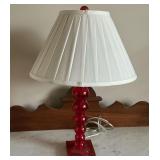 Lamp with red bubble base