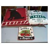 Pair of Christmas pillows