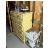 Bassett chest of drawers 36" x 18" x  46" and contents