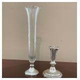 Sterling silver weighted candle stick