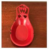 Cast iron spoon rest, 8" L
