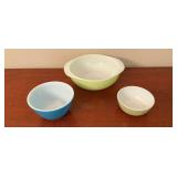 Pyrex bowls up to 2 quarts.