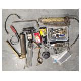Automotive tools grease guns, oil filter wrenches
