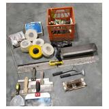 Assortment of drywall tools & supplies
