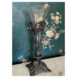 Vase with metal base