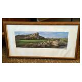 Framed and matted print, The Boulders South No. 1