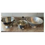 Metal strainers and food mill