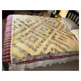 Hand quilted vintage quilt