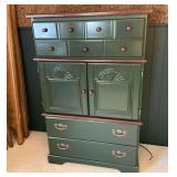 Chest of drawers with 3 drawers and 2 doors, painted