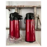 Pair of Metro air pump pots, 1.9L
