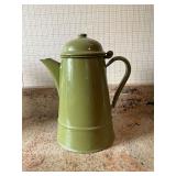 England made enamel coffee pot, 11" T