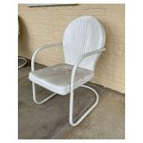 Metal lawn chair, chips in paint