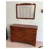 Dresser 50" L x 17" D x 34" T and detached wall mirror