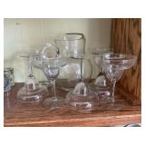 Glass pitcher and margarita glasses