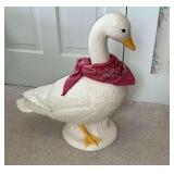 Ceramic goose with cracked neck