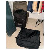 Rolling luggage and garment bag
