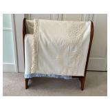Wooden quilt rack, 27" W x 31" T
