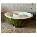 Chip and dip bowl, 10 1/2" W, made in Portugal