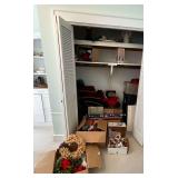 Christmas decorations, ornaments, wreaths, wrapping paper