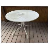 Metal patio table 42" W