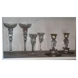 3 pairs of candleholders