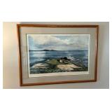 "Seventh Hole Pebble Beach" by Kenneth Reed, artist signed and numbered, 557/950