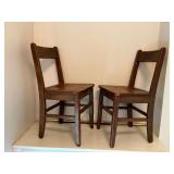 Pair of wooden children