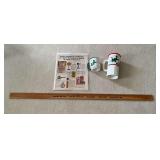 1964 Sinclair advertising page, cups, plastic cup, measuring stick