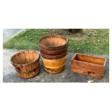 Wooden Peroxide box and fruit baskets