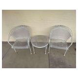 Expanded metal patio chairs