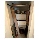 Contents of upstairs hall closet,
