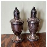 Pair of Duchin Creation sterling weighted salt & pepper shakers