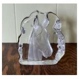 Lead crystal horse paperweight