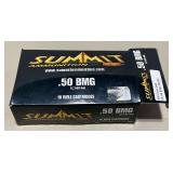 Summit .50 BMG 690 grain ammunition, 10 rounds