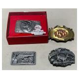 Belt buckles, Big Cabin, Smith & Wesson plate, Whitetail Buck, etc.