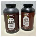 2 IMR 4350 smokeless powder, 1 lb. bottles