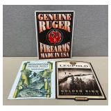 Metal signs, Winchester, Ruger, & Leupold
