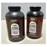 2 IMR 4350 smokeless powder, 1 lb. bottles