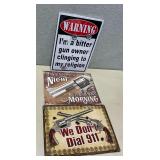 3 Metal signs up to 17' x 12'