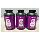 3 IMR 4895 smokeless powder, 1 lb. bottles