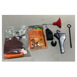 Gun cleaning supplies, Glock reloader, HKS reloader, powder funnel, shotgun sights, HKS36 speed loader, etc.