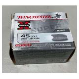 Winchester 45 Colt, 255 grain, round nose, 9 rounds